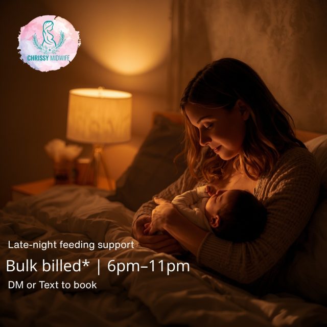 Late-night feeding struggles? I can help 

I now offer after-hours Telehealth lactation consults:
- Weeknights 6pm–11pm
 - Bulk billed*
- With a Midwife & IBCLC

Support for:
- Painful feeding
- Latch issues
- Low supply concerns
- Bottle refusal

📩 Message me to book your consult

*bulk billing for eligible clients up to 7 weeks postnatal